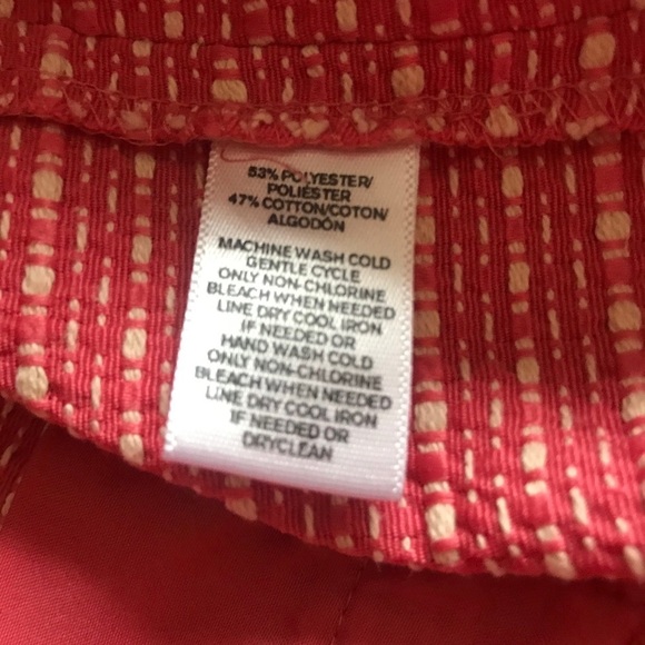 LOFT TWEED TWILL WHITE PINK 4” INSEAM SHORTS SZ 6 - Picture 4 of 5